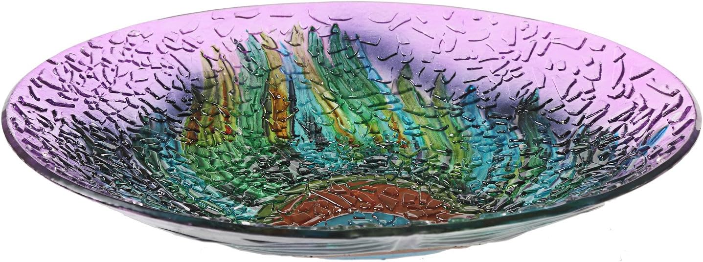 Goose Creek Birdbath with Crushed Glass Look 18" Bird Bath