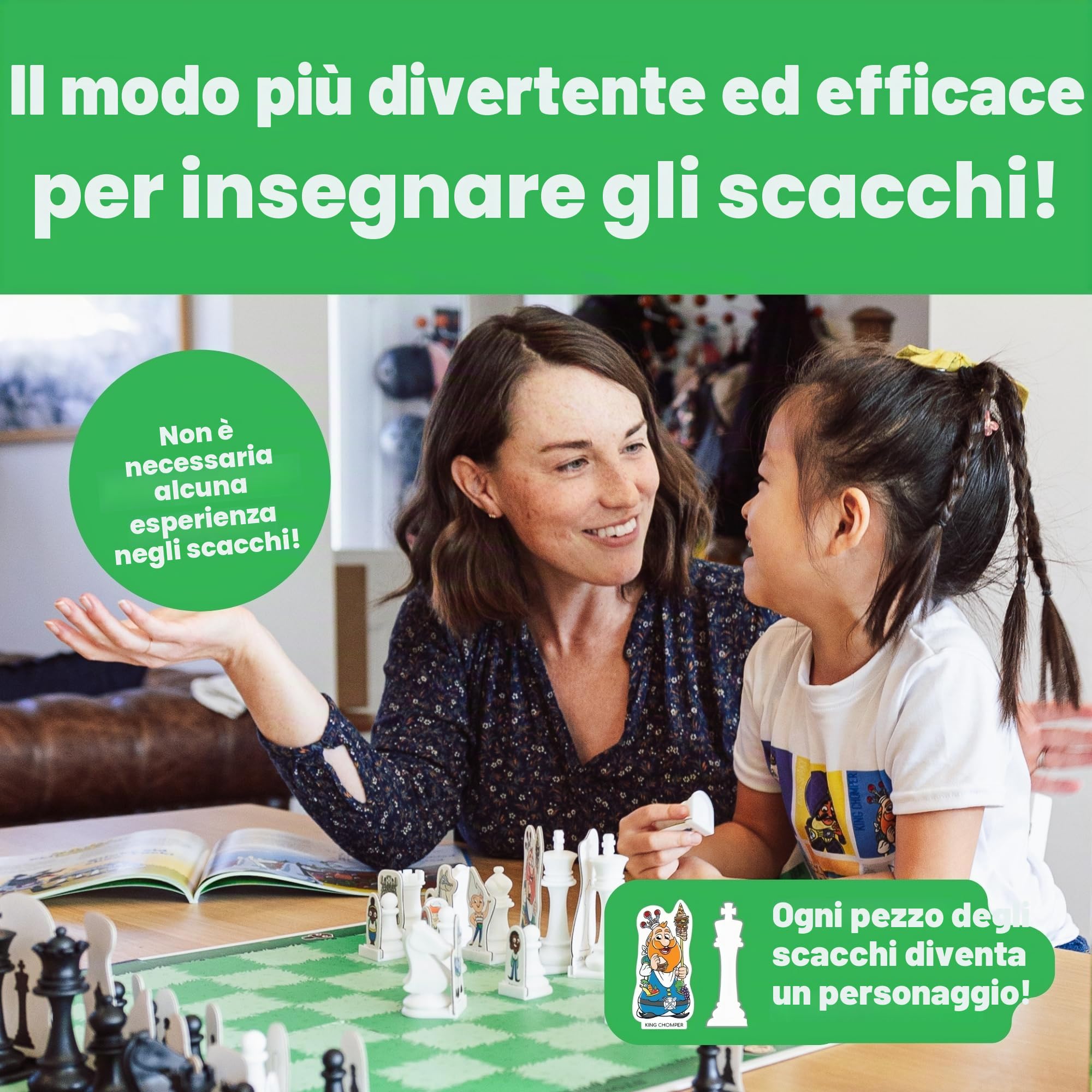 Story Time Chess - Scacchi per principianti, set di scacchi per bambini con libro, gioco di scacchi, giochi da tavolo tradizionali per ragazzi e ragazze dai 3 ai 103 anni