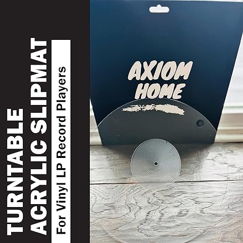 Miniatura 2 de Axiom - Alfombrilla giratoria acrílica para tocadiscos de vinilo LP de 0.106 in de grosor para un mejor soporte de sonido en el tocadiscos,