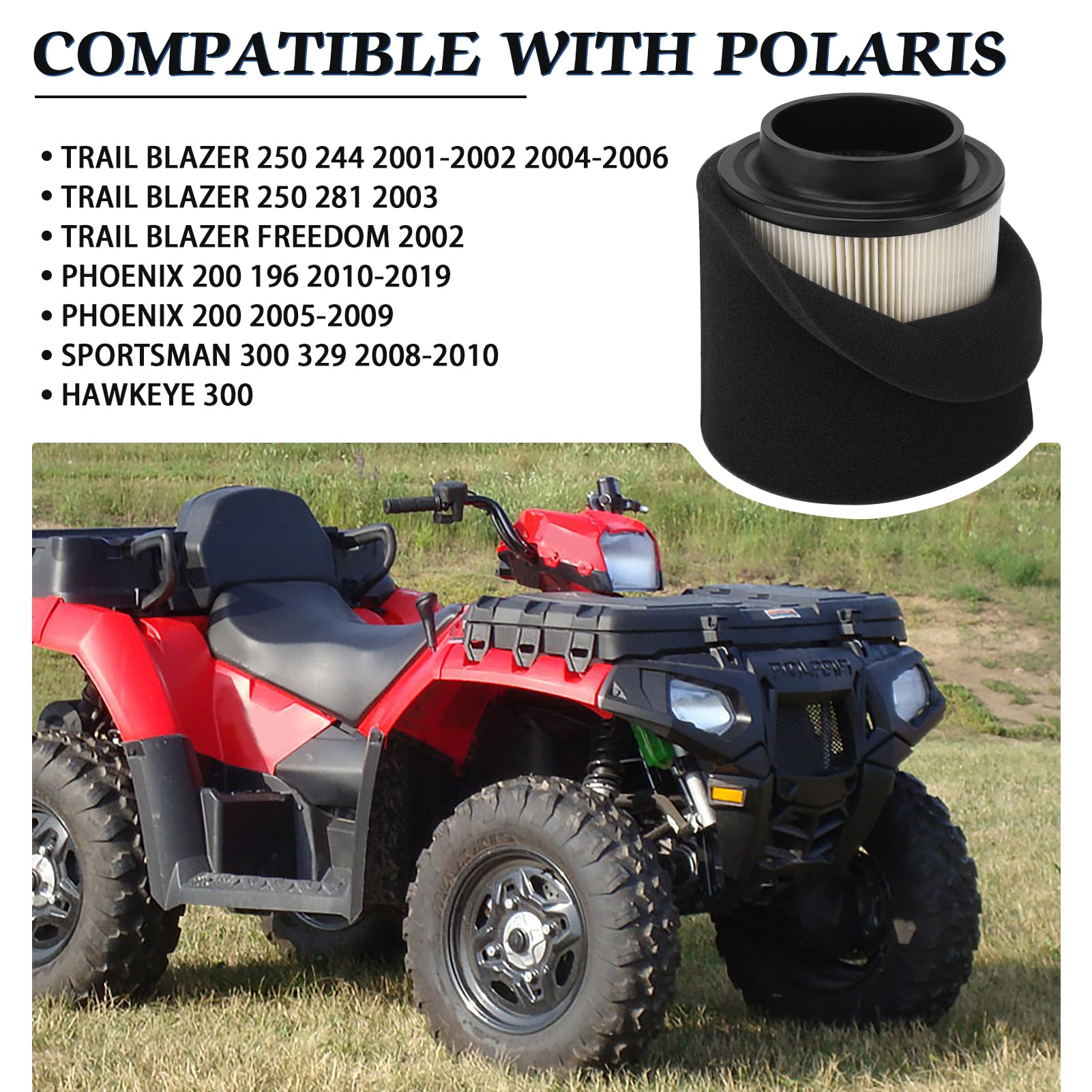 C Set De Filtros De Aire Para Polaris Sportsman 2008 | Meses Sin Interés - Foto 9