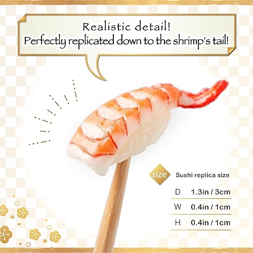 Miniatura 4 de Sushi Ear Pick 10 Tipo mimikaki con Mini réplica de sushi en el extremo. (Camarón)