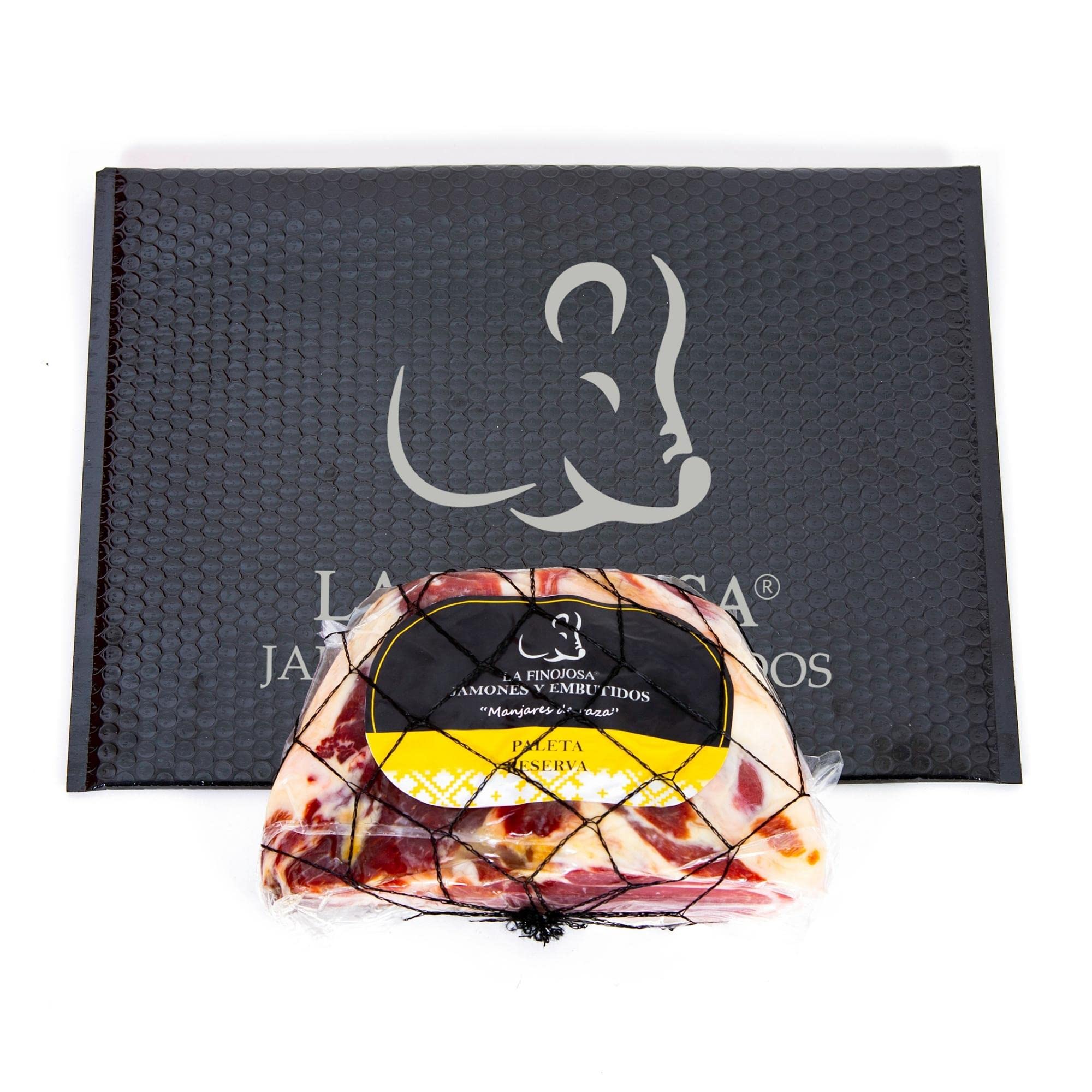 1/2 Paleta Reserva Deshuesada - Peso de 1,2 Kg - Mínimo 16 Meses de Curación - Aroma Intenso y Agradable - Posee un Sabor Dulce y Poco Salado - Paletilla Envasada al Vacío - La Finojosa