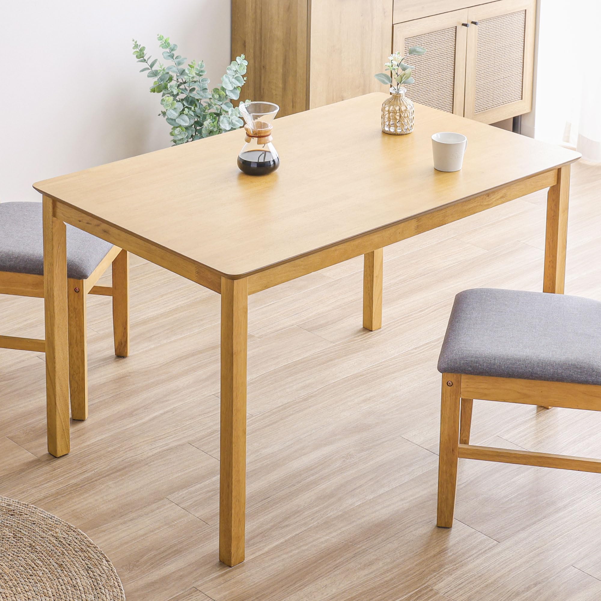 Amazon｜VENTOTA ダイニングテーブル 4人 4人用 幅120cm 木製テーブル  