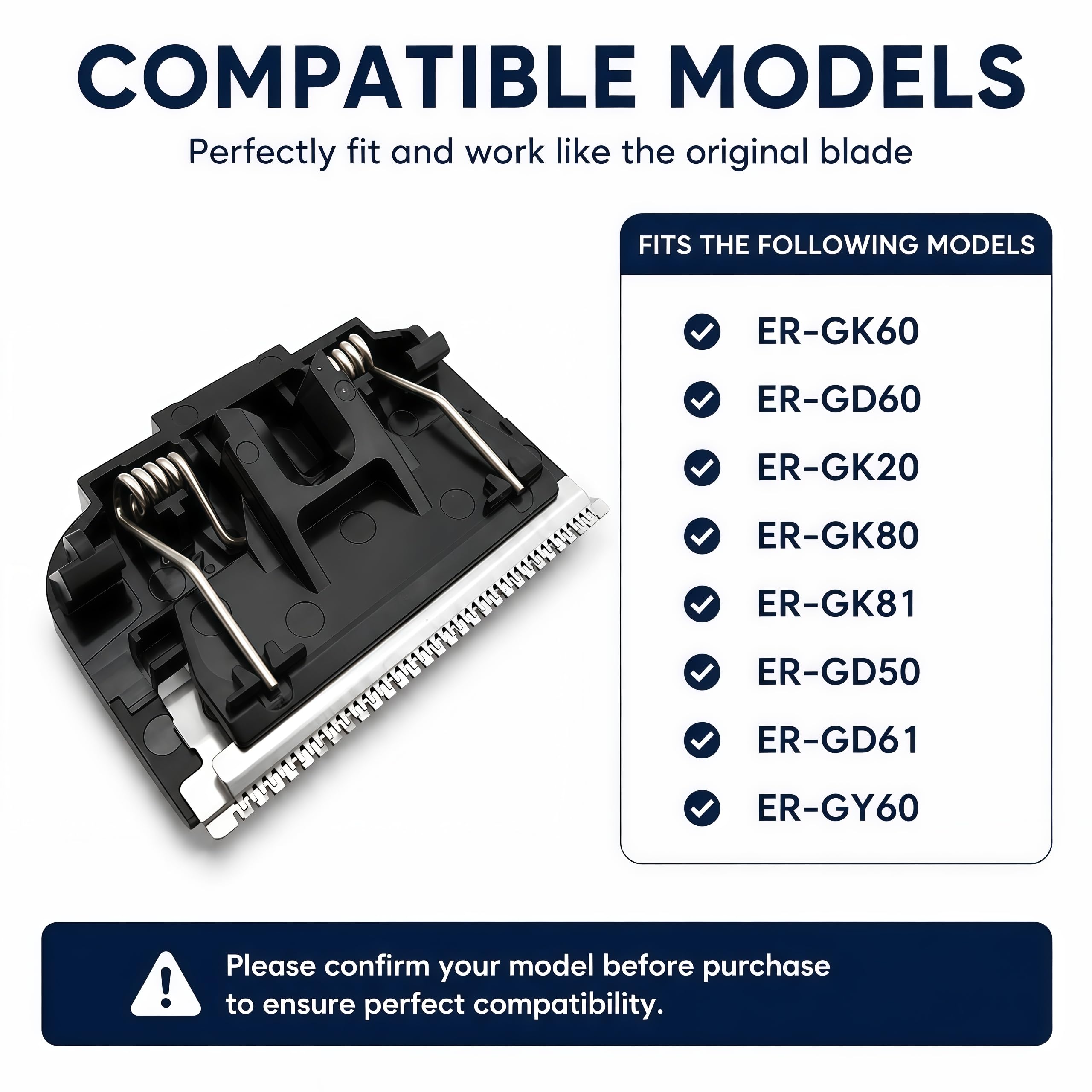 Lame di ricambio per depilazione elettrica, adatte per Panasonic ER-GK60, ER-GD50, ER-GK20, ER-GK80, ER-GK81, ER-GD60, ER-GD61 e ER-GY60 (nero)