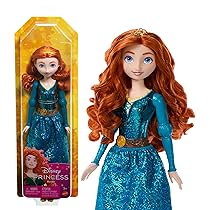 Mattel Disney Princess – Merida bambola snodata, con capi e accessori scintillanti ispirati al film Disney, Giocattolo per Bambini 3+ Anni, HLW13