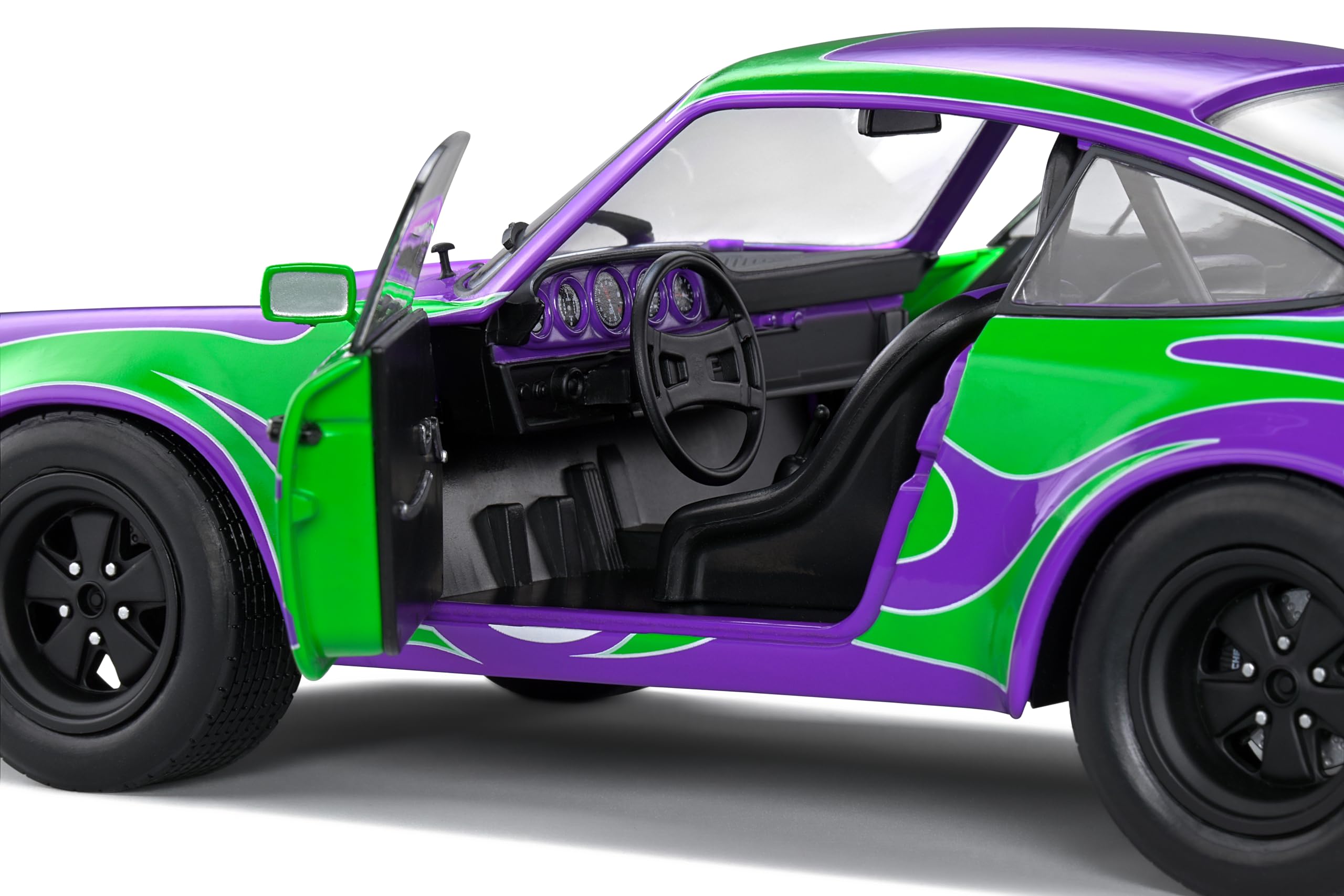 Solido S1801117 1:18 Hippy Tribute 1973 Porsche, viola/verde