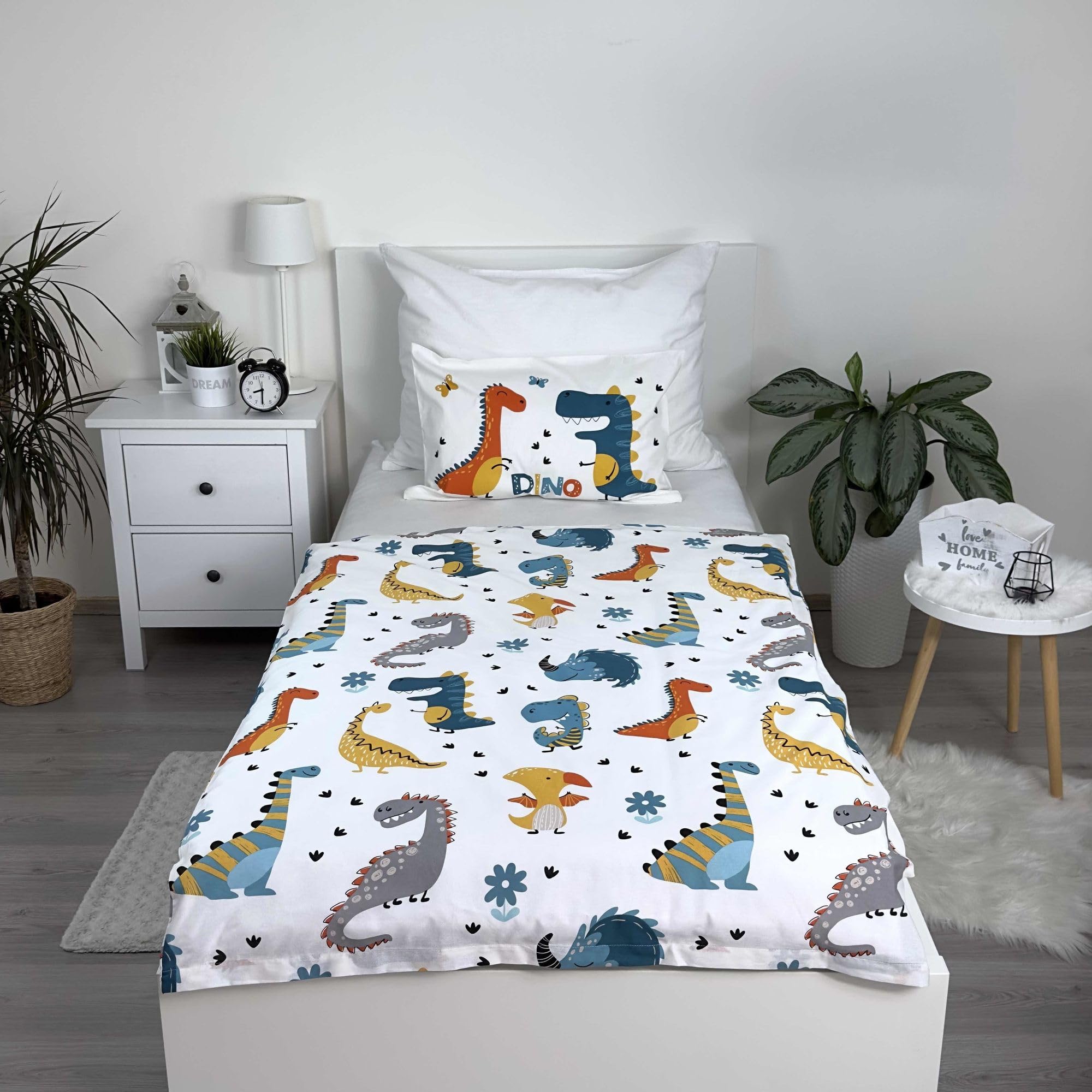 Jerry Fabrics Dino World Parure de lit pour bébé 100 x 135 cm