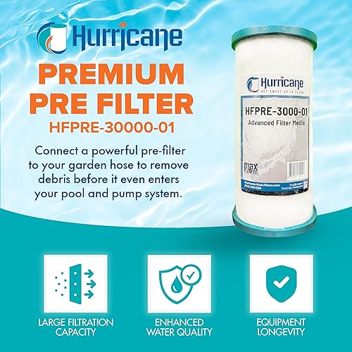 Miniatura 2 de HFPRE-30000-01 - Filtro de llenado previo para manguera de jardín de más de 30,000 galones para piscinas, filtro de sedimentos para spas, jacuzzis,