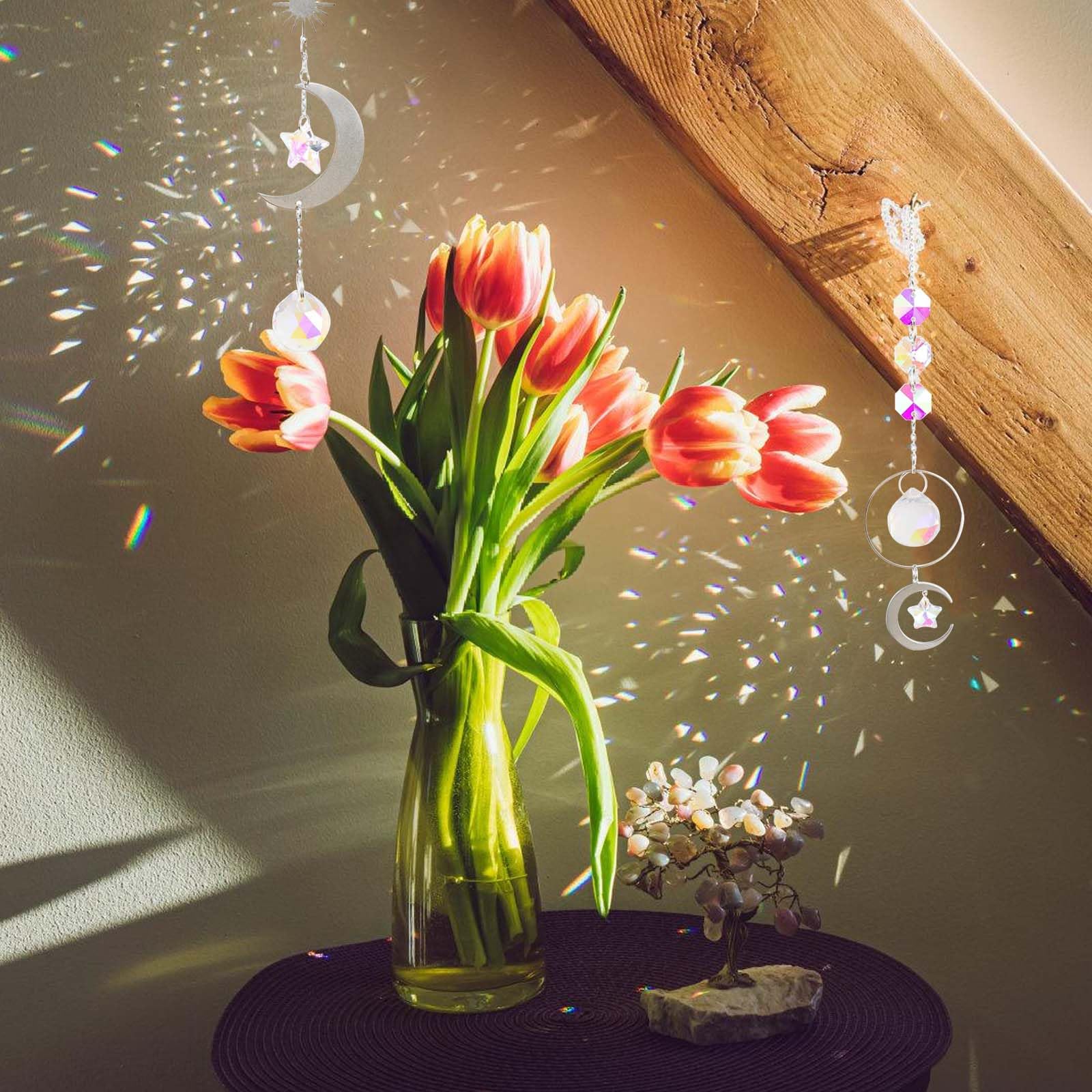 380-teiliges Sonnenfänger Bastelset | Mit Kristallen & Kolibri-Motiven | DIY Fensterdekoration