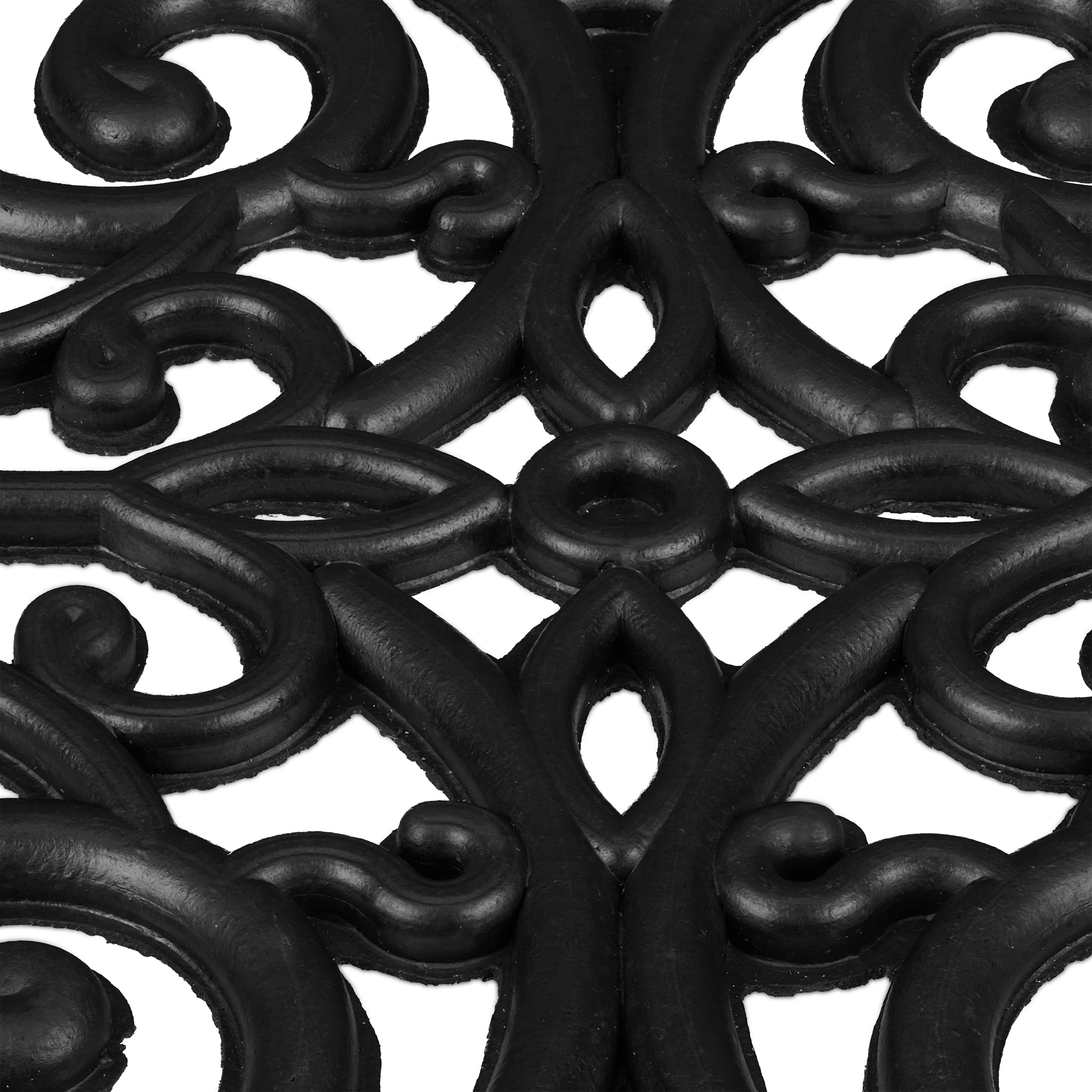 Relaxdays Zerbino in Gomma, Effetto Ghisa, 75x45 cm, Antiscivolo, Impermeabile, Tappetino Entrata, Indoor&Outdoor, Nero