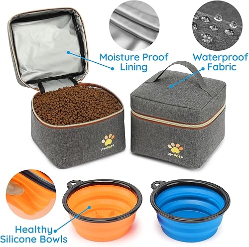 Miniatura 7 de Pmpete Bolsa de viaje para perros para viajar  Accesorios de viaje para perros de una semana o durante la noche con bolsillos multifunción, juego de