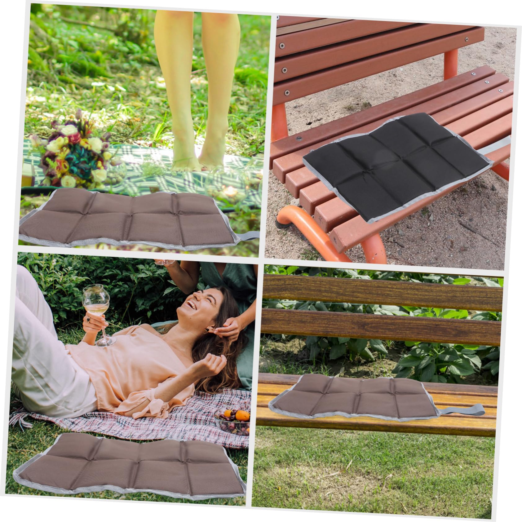 Happyyami Outdoor Foldable Cushion Camping Seat Pad Oxford Cloth Camping Mat Portable Seat Pad