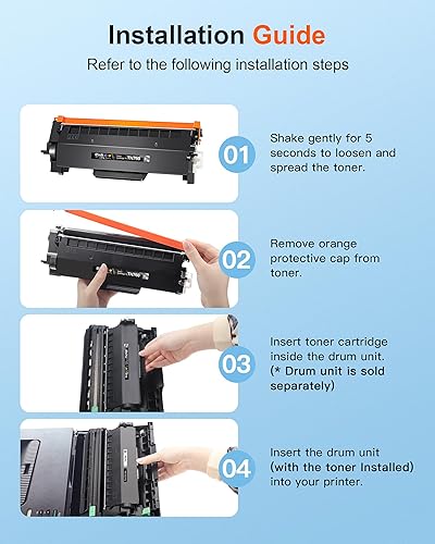 Miniatura 6 de E-Z Ink Pro TN-760 TN760 - Tóner para impresora Brother TN760 TN730 TN-730 para usar con impresora HL-L2350DW HL-L2395DW HL-L2390DW HL-L2370DW
