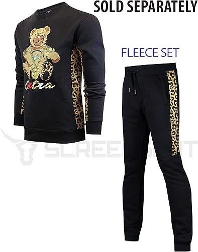 Miniatura 4 de Screenshot - Sudadera de forro polar tipo hip hop urbano - Sudadera tipo pulóver ropa deportiva moda urbana cuello redondo para hombre