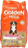 Ração Golden Cães Filhotes Raças Grandes Sabor Frango e Arroz, 15kg Premier Pet Para Todas Gigante Filhotes,