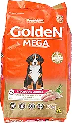 Ração Golden Cães Filhotes Raças Grandes Sabor Frango e Arroz, 15kg Premier Pet Para Todas Gigante Filhotes,
