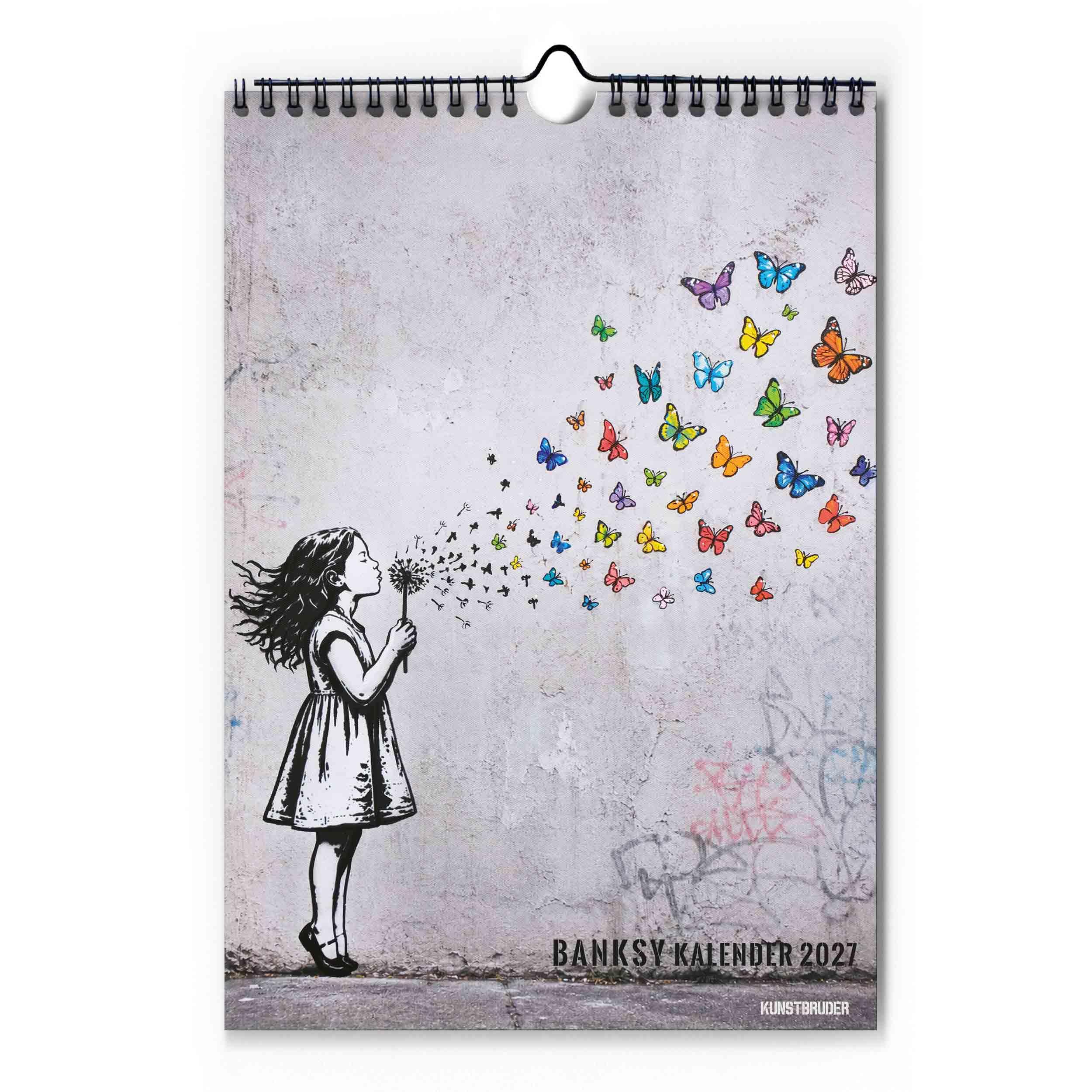 Moderne Banksy Kalender 2027 – XXL A2 Hochformat Streetart-Kunst Jahreskalender