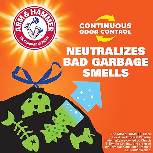 Miniatura 5 de Hefty - Bolsas de basura para cocina altas ultrarresistentes negras con aroma a explosión de limpieza de 13 galones 80 unidades