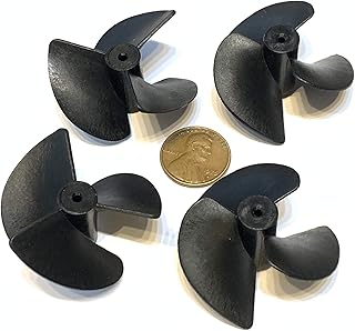 4 Pieces RC toy 40mm 3-blade Plastic Prop Propeller Boat 2mm motor dc A15