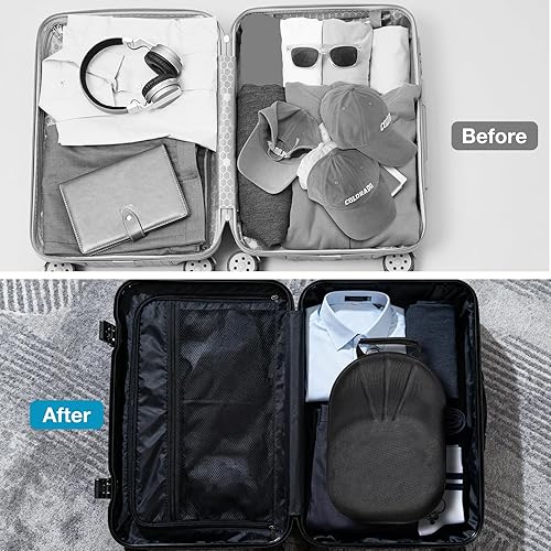 Miniatura 23 de ProCase Estuche rígido de viaje para sombreros, bolsa de almacenamiento para 7-8 gorras de béisbol, organizador de sombreros con correa ajustable