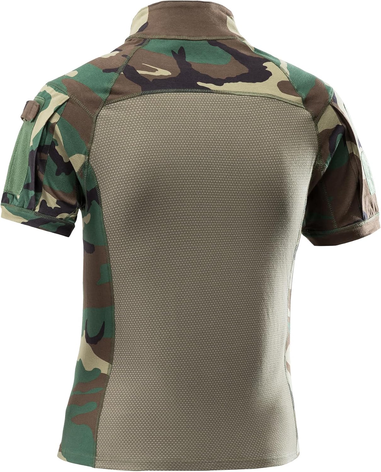 AKARMY Men's Military Short Sleeve T-Shirt, Tactical Cargo Pullover Polo Shirts, Outdoor Camo Shirt with 1/4 Zipper - Image 3