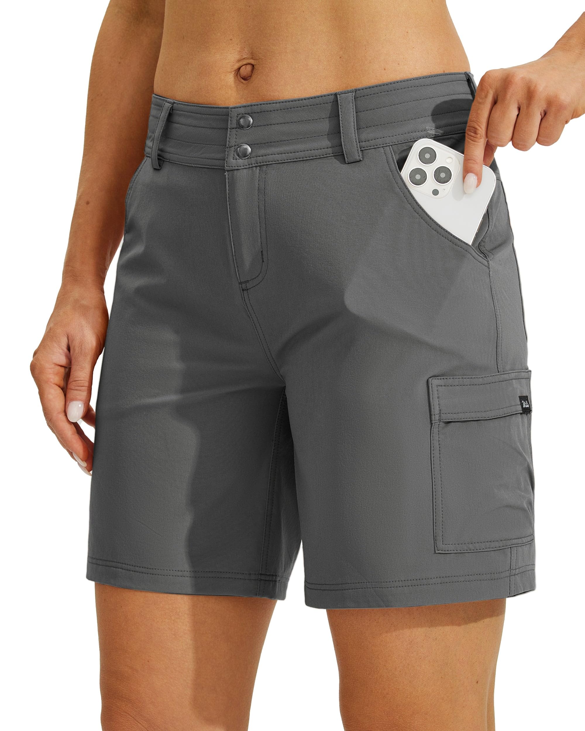 Willit Women's Golf Hiking Shorts Cargo Quick Dry Athletic Shorts Casual Summer Shorts with Pockets 7"
