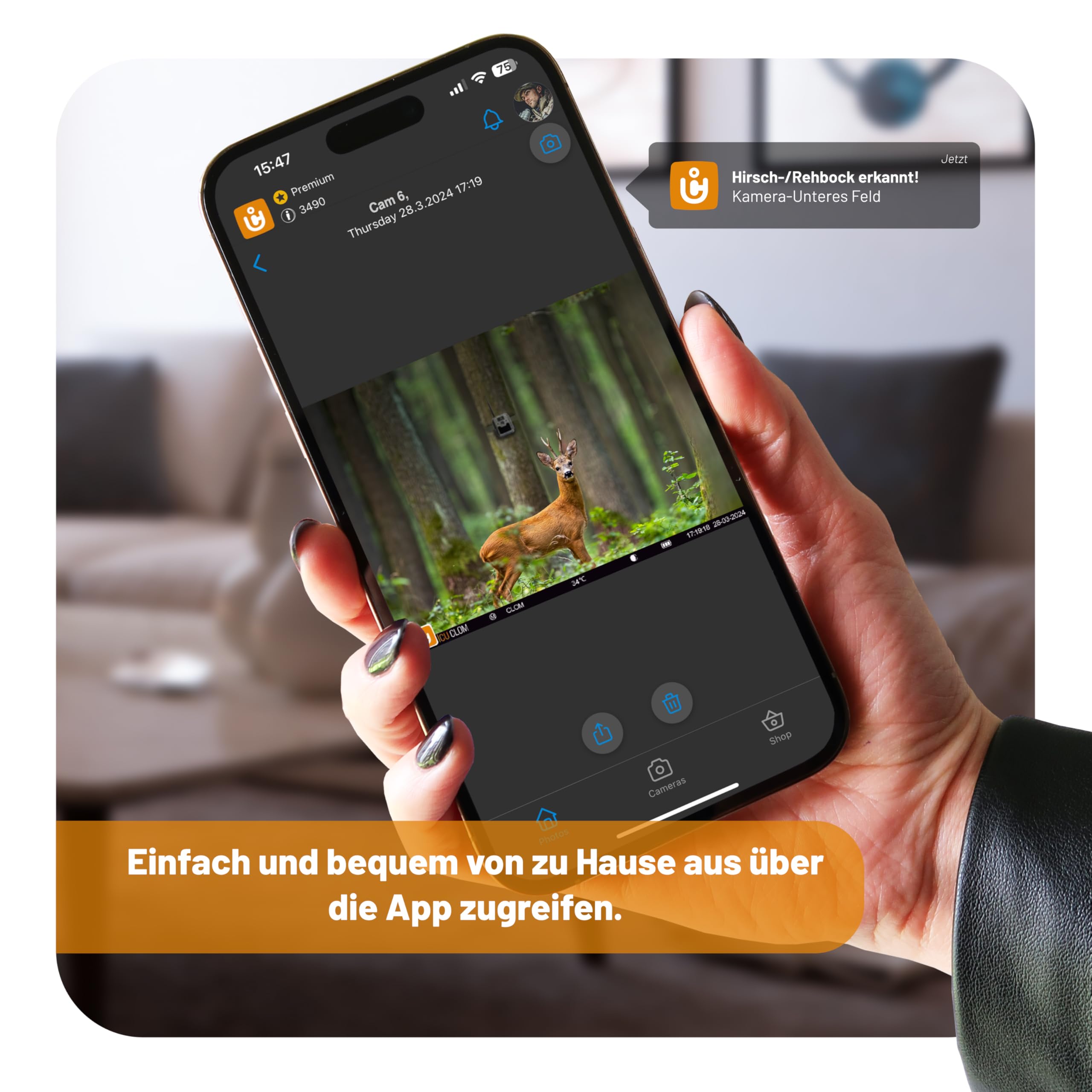 icuserver ICU CLOM Cam 6 - ICU Wildkamera 4G mit Full HD Bildern und Videoqualität, Nachtsicht, Bewegungssensor und Handyübertragung, inklusive 16GB SD-Karte mit Bewegungsmelder und App
