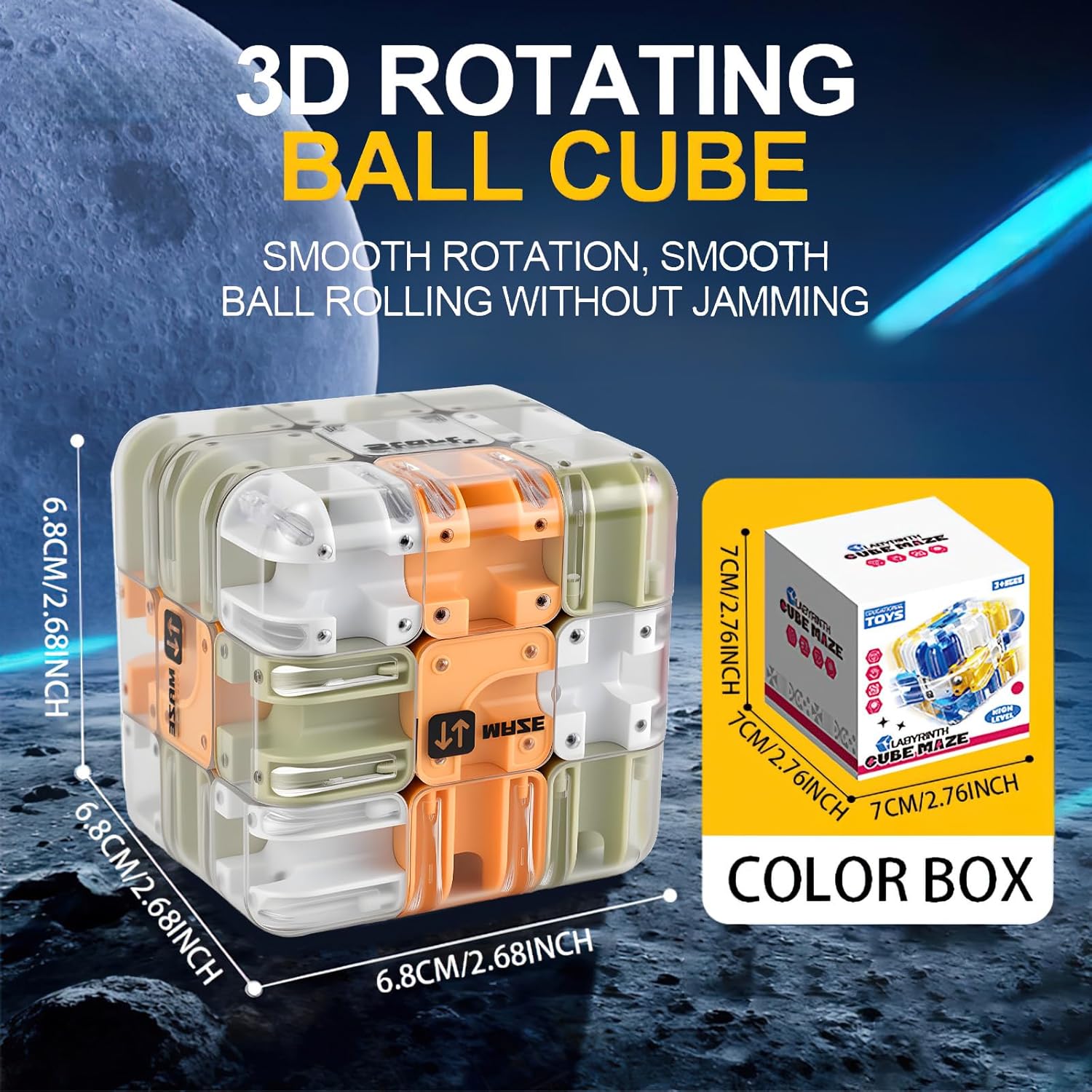 3D Cube Puzzles Fidget Toys - Brain Teaser Puzzles Toys Educational Learning Toys for Logical Thinking, Puzzle Maze Cube Easter Basket Stuffers Birthday Gifts (Green)