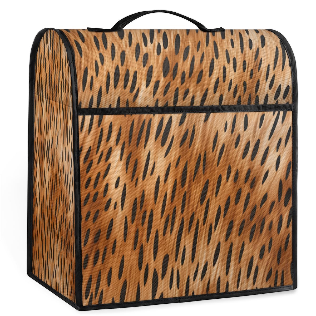 Coffee Maker Cover Leopard Print Animal Kitchen Appliance Covers Small Appliance Covers Blender Cover Juicer Cover Dust Covers for Kitchen Appliances with Top Handle and Pockets,Washable,C1