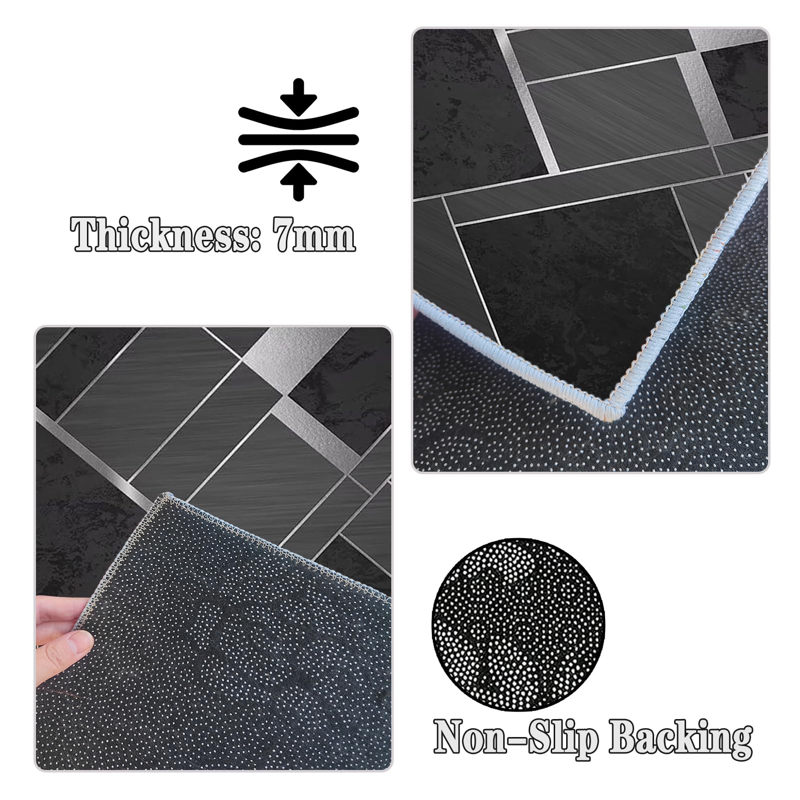 YUEAENK Lopers, vloerkleden voor de gang, antislip 100 x 250 cm tapijtloper voor de gang, extra lang wasbaar entreekleed, laagpolig, pluisvrij vloerkleed, loper voor keuken, deuropening, wasruimte YUEAENK Lopers, vloerkleden voor de gang, antislip 100 x 250 cm tapijtloper voor de gang, extra lang wasbaar entreekleed, laagpolig, pluisvrij vloerkleed, loper voor keuken, deuropening, wasruimte