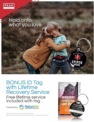 Miniatura 3 de Peak Gear EpiPen Estuche de transporte - Bolsa de viaje para medicina con servicio perdido y encontrado de por vida  Negro