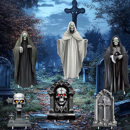 Halloween Tombstone Outdoor, Tombstones for Graves Halloween Yard Signs With
