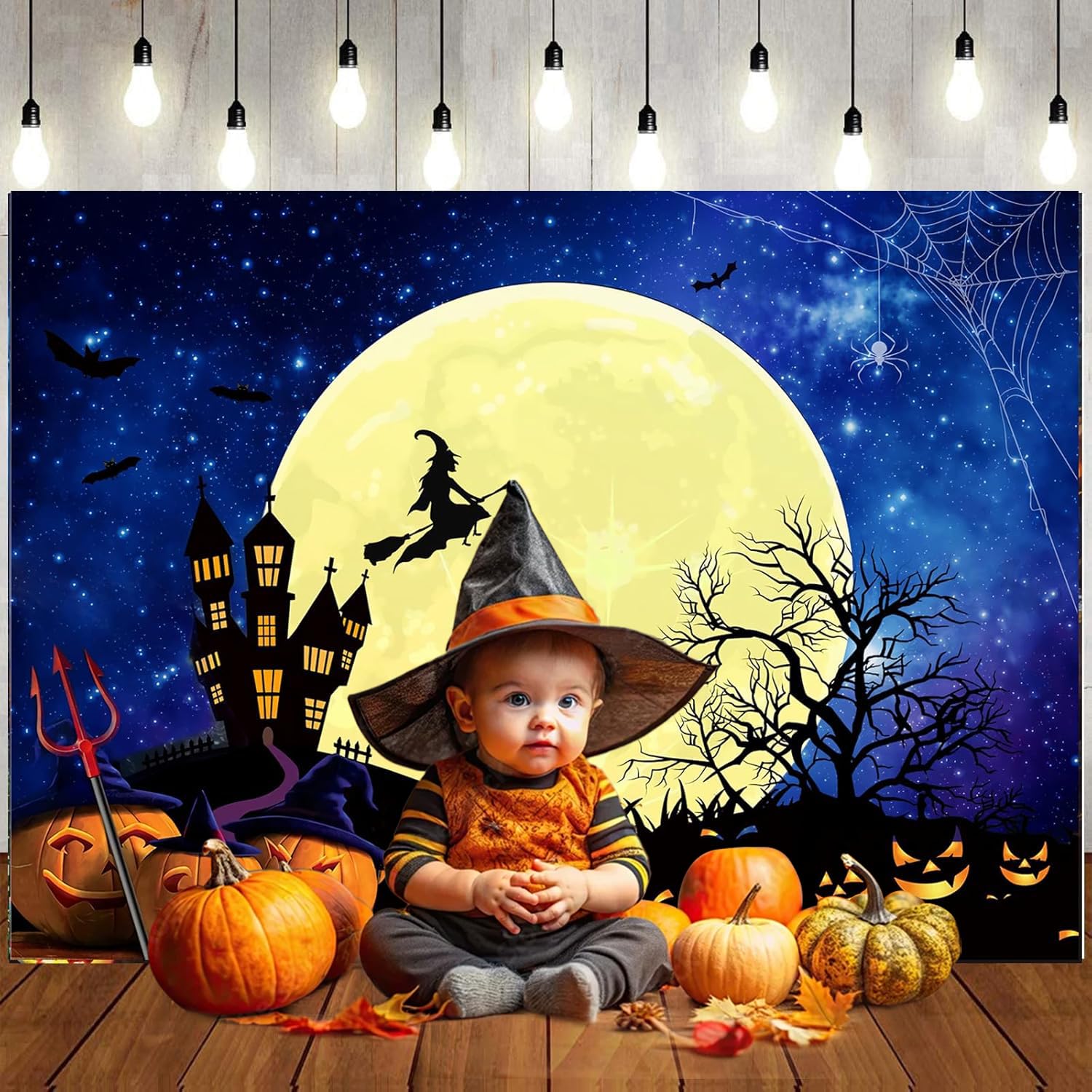 CYLYH Toile De Fond Pour Halloween 2,4 X 1,8 M - Fournitures De Fond Pour