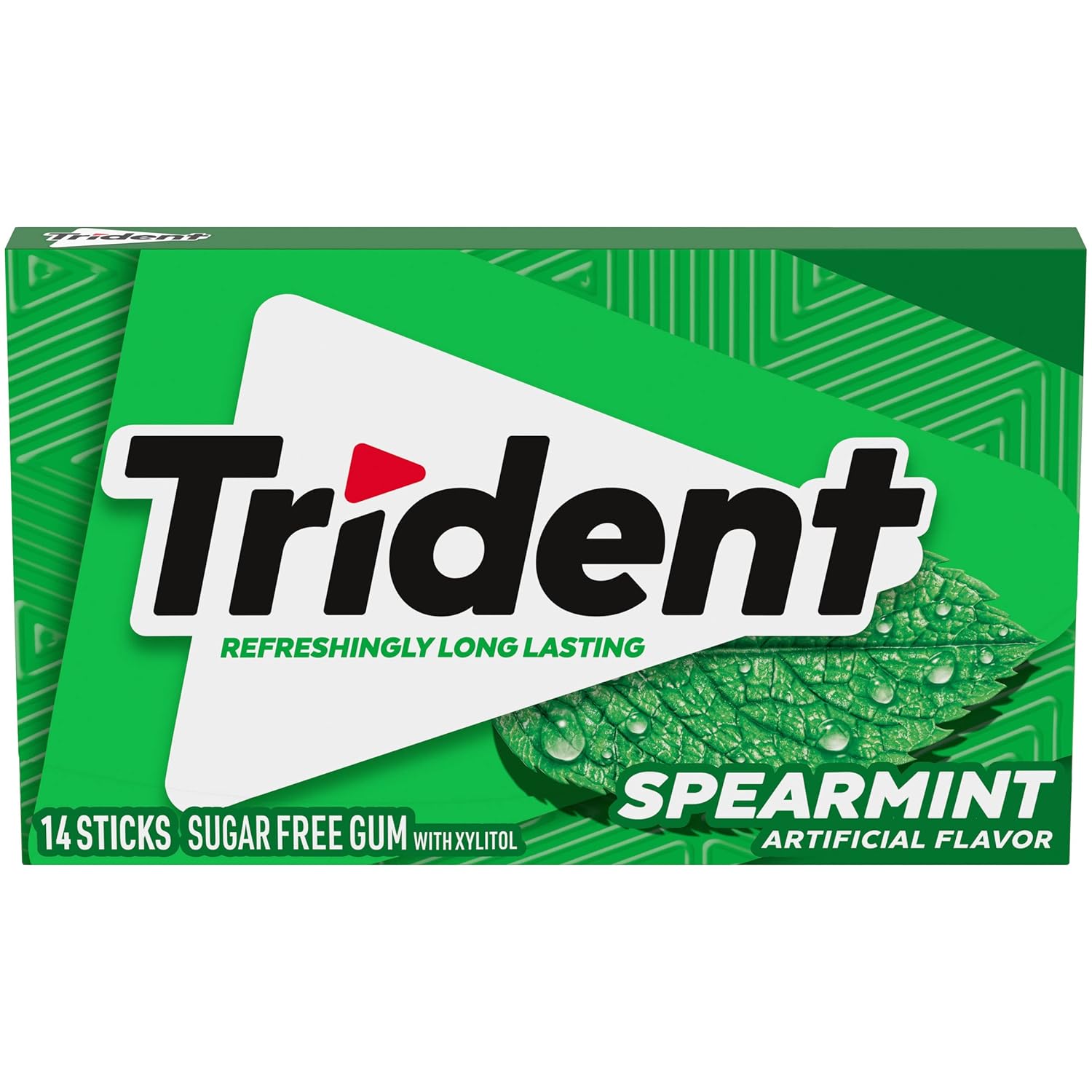 Chicle Trident Sin Azúcar Sabor Menta Verde, 14 Unidades