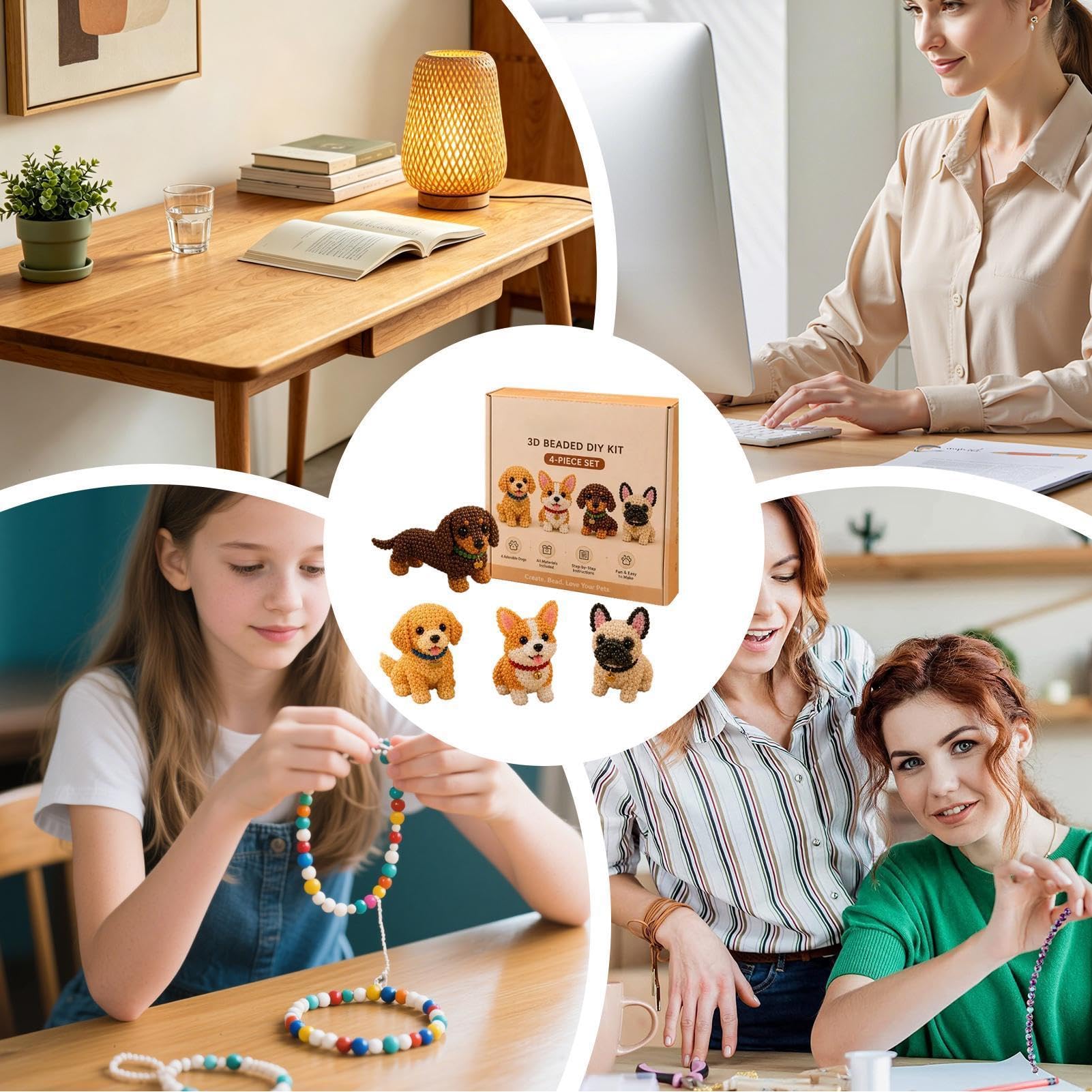 Ldduopp Kit De Perles Animaux DIY, Kit De Broderie De Perles 3D Avec Instructions Et 4 Motifs Mignons Kits De Bricolage D'animaux 3D Mignons Pour Ldduopp Kit De Perles Animaux DIY, Kit De Broderie De Perles 3D Avec Instructions Et 4 Motifs Mignons Kits De Bricolage D'animaux 3D Mignons Pour