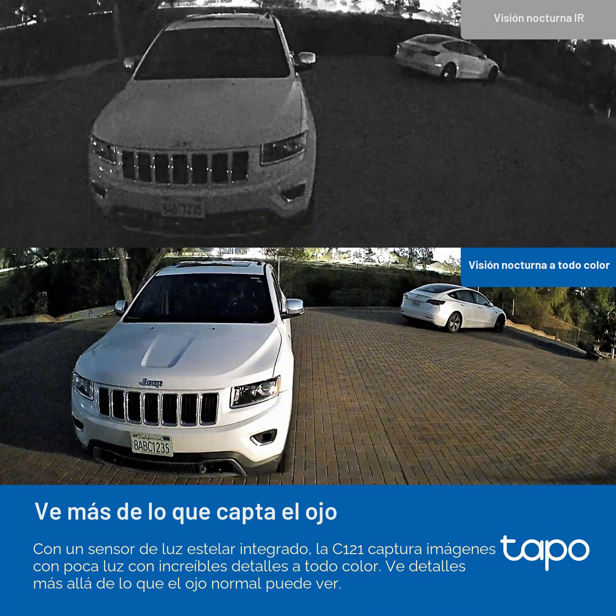 Tapo by TP-Link 2K QHD Cámara de Seguridad Interior/Exterior, visión Nocturna a Color, detección Gratuita de Personas/Mascotas/vehículos, Monitor de bebé, Almacenamiento Local/en la Nube, IP66, Doble