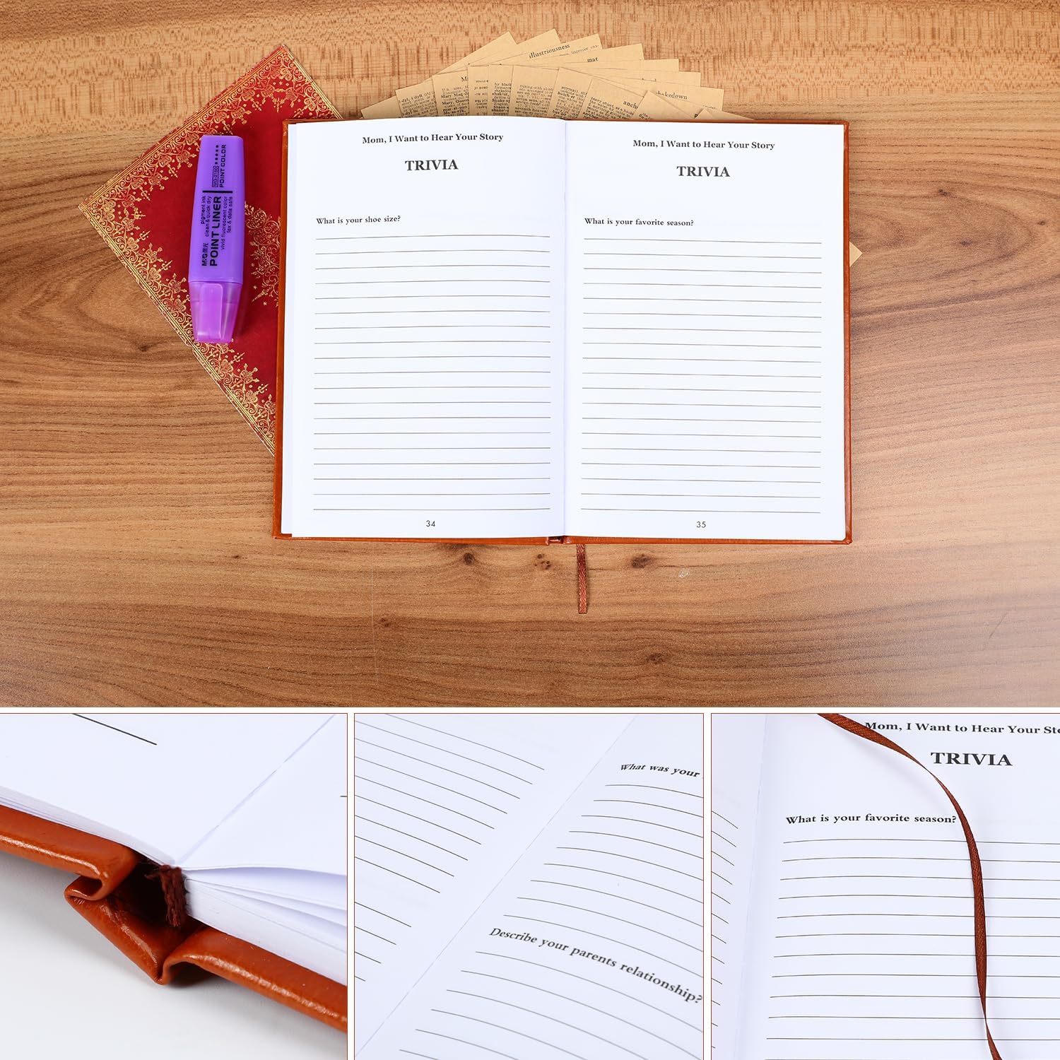 Charfia Mum I Want to Hear Your Story, Mum Journal Book I Want to Hear Your Story Mum - Image 4