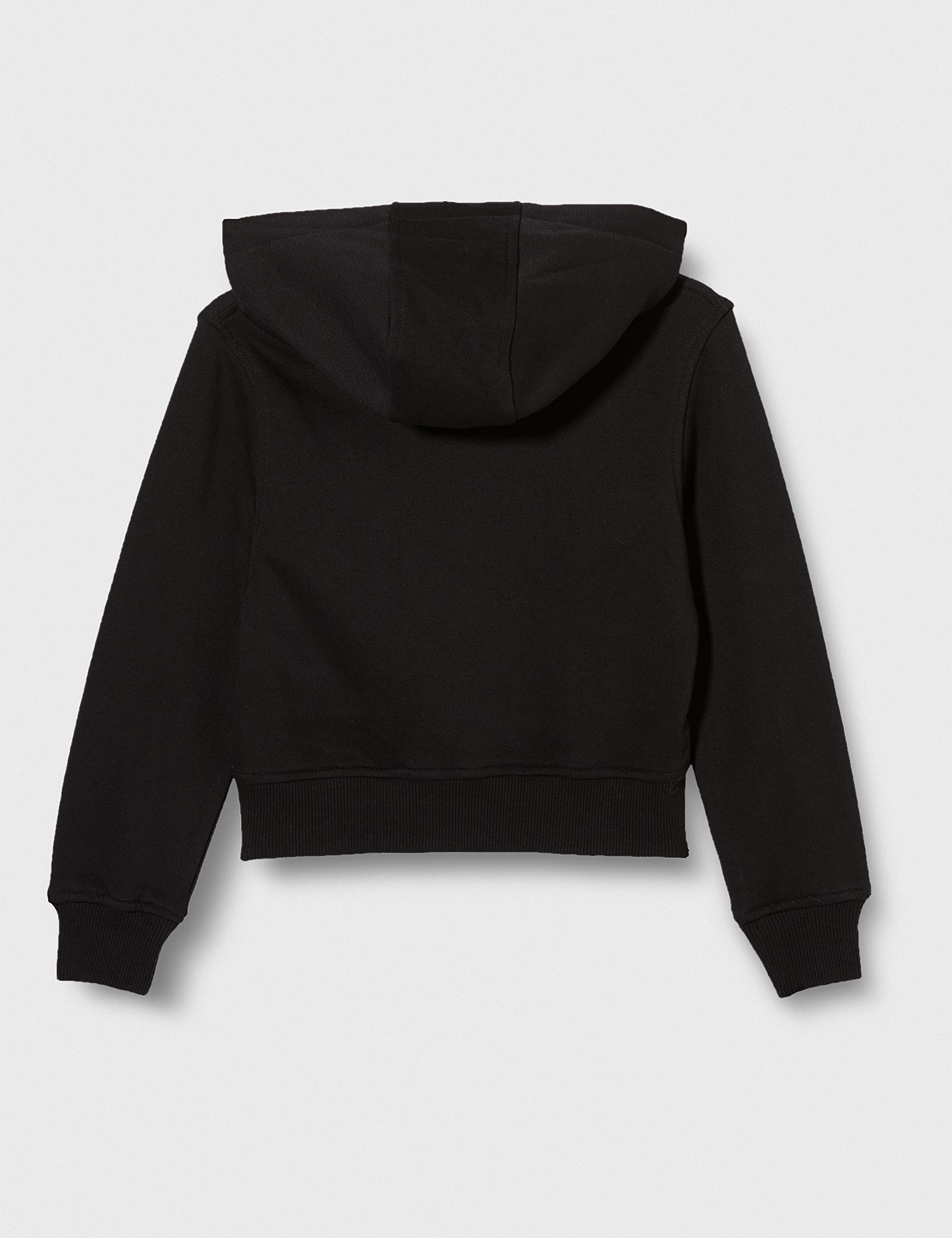 Build Your Brand Dziewczęca bluza z kapturem z krótkim rękawem, dostępna w wielu kolorach, rozmiary 110-164, czarny, 146/152 cm