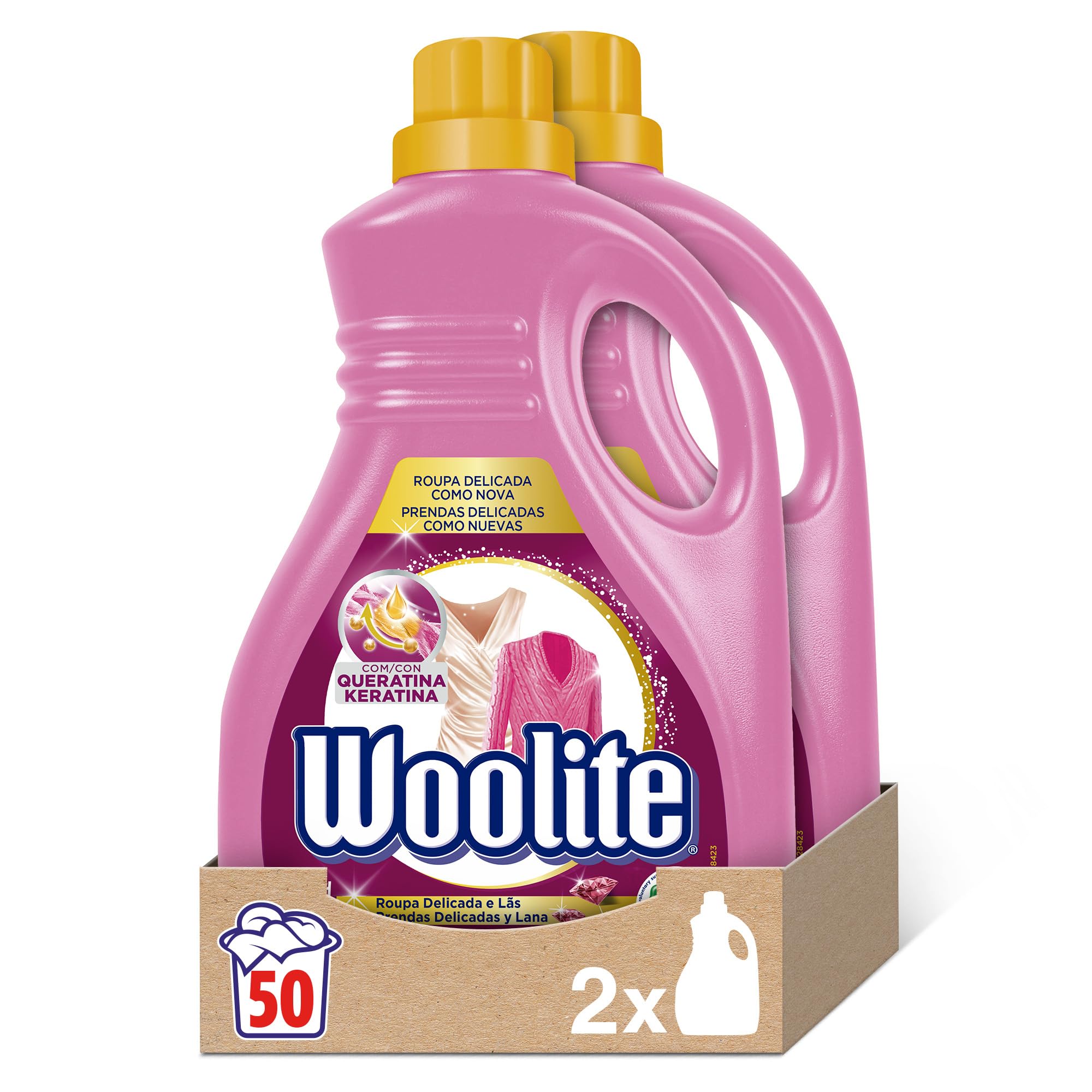 Woolite Detergente en Gel para Ropa de Lana y Seda (750 Ml) - Paquete de 2