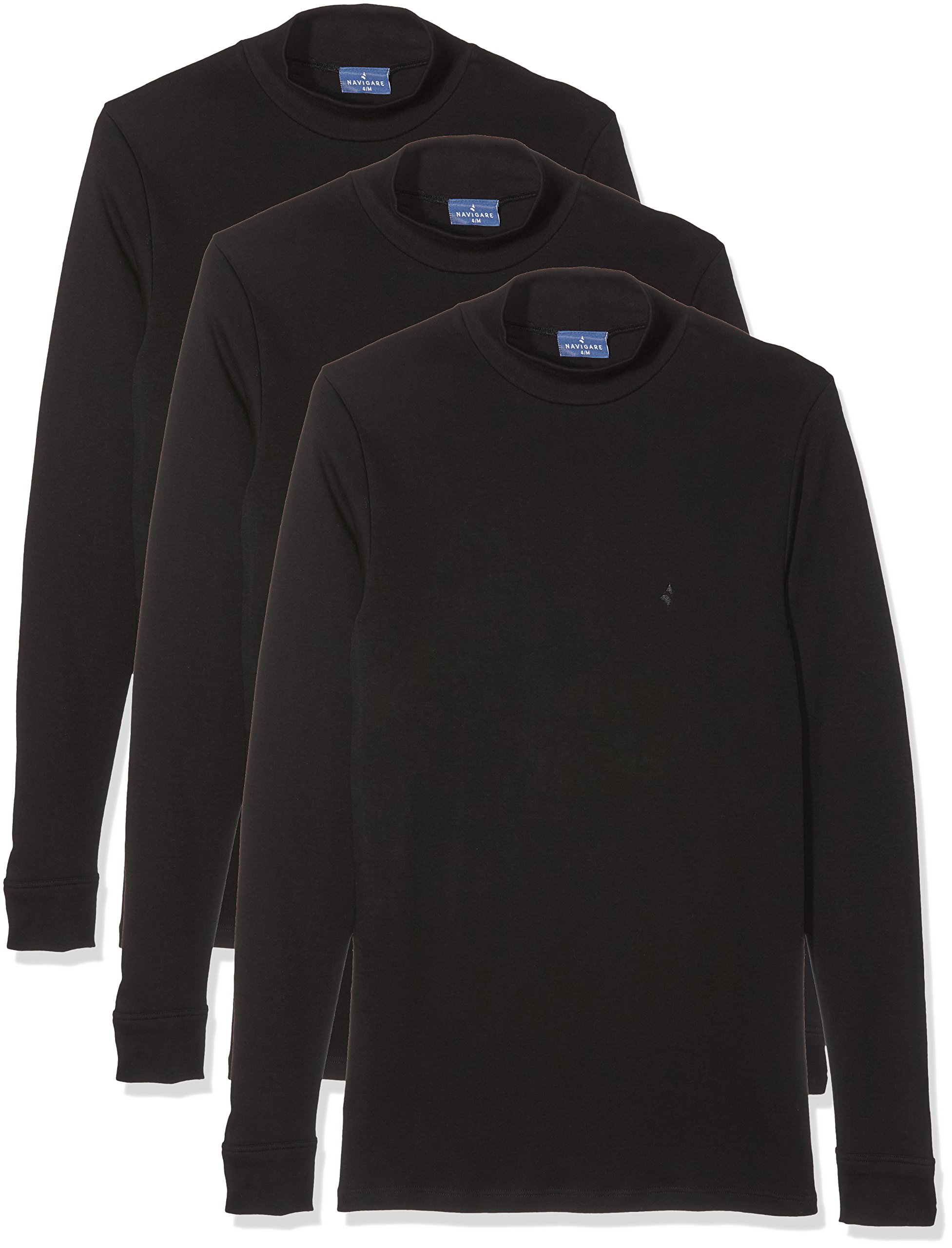 Navigare 115, Men's Sweater, Black, Medium (Manufacturer Size: 4), Pack of 3