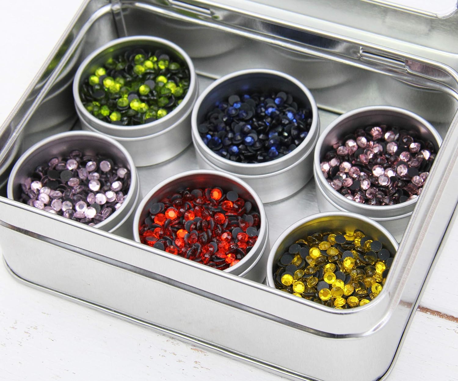 Threadart Hot Fix Crystal Rhinestone Set - Easter Colors - SS10 - Includes 6 Colors - 1440 (10 Gross) Stones Each Color - 8640 Total Stones - Hotfix