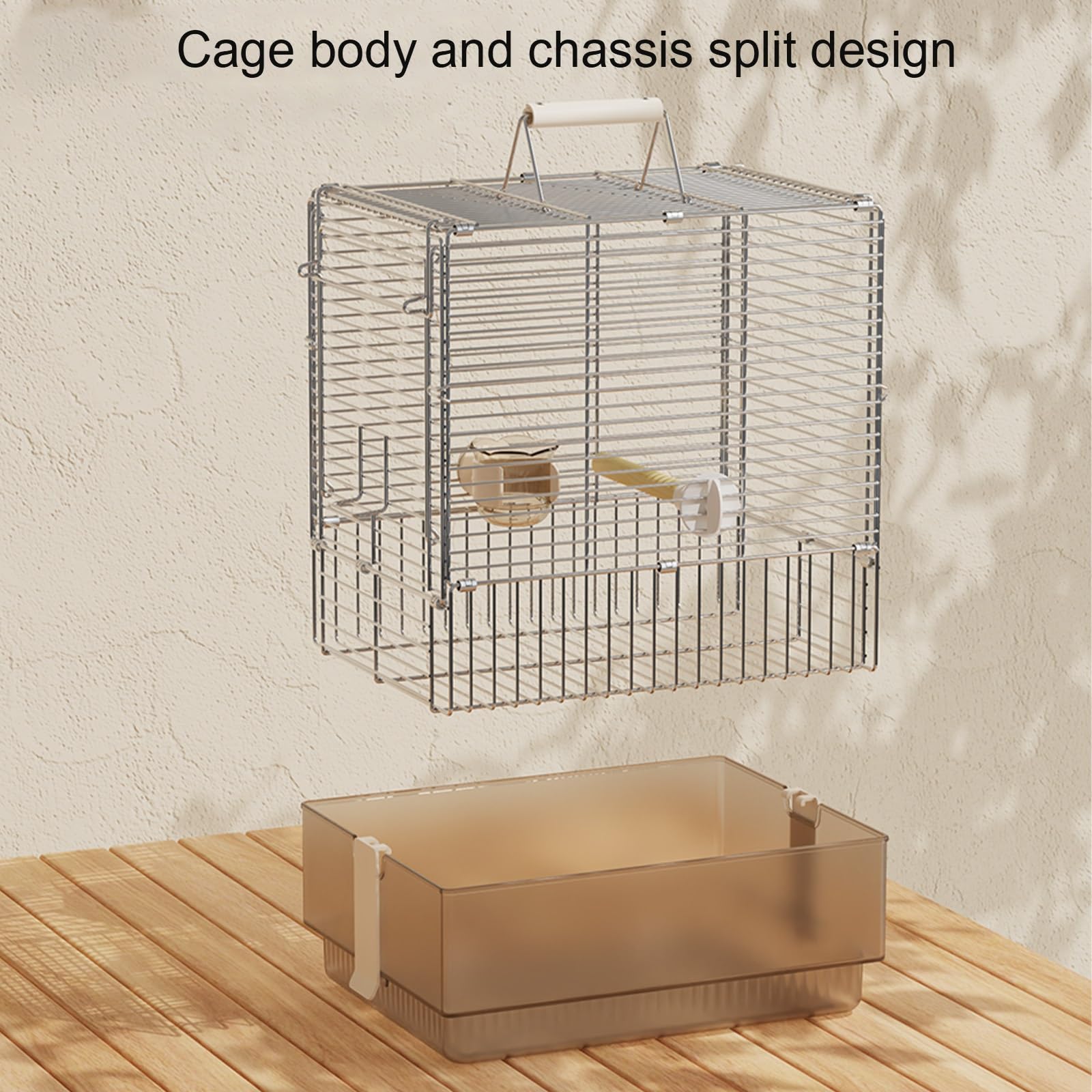 Jaula de vuelo para mascotas pequeñas y medianas, jaula plegable ideal para viajar y bañarse, portátil y fácil de usar, conveniente para dueños de mascotas