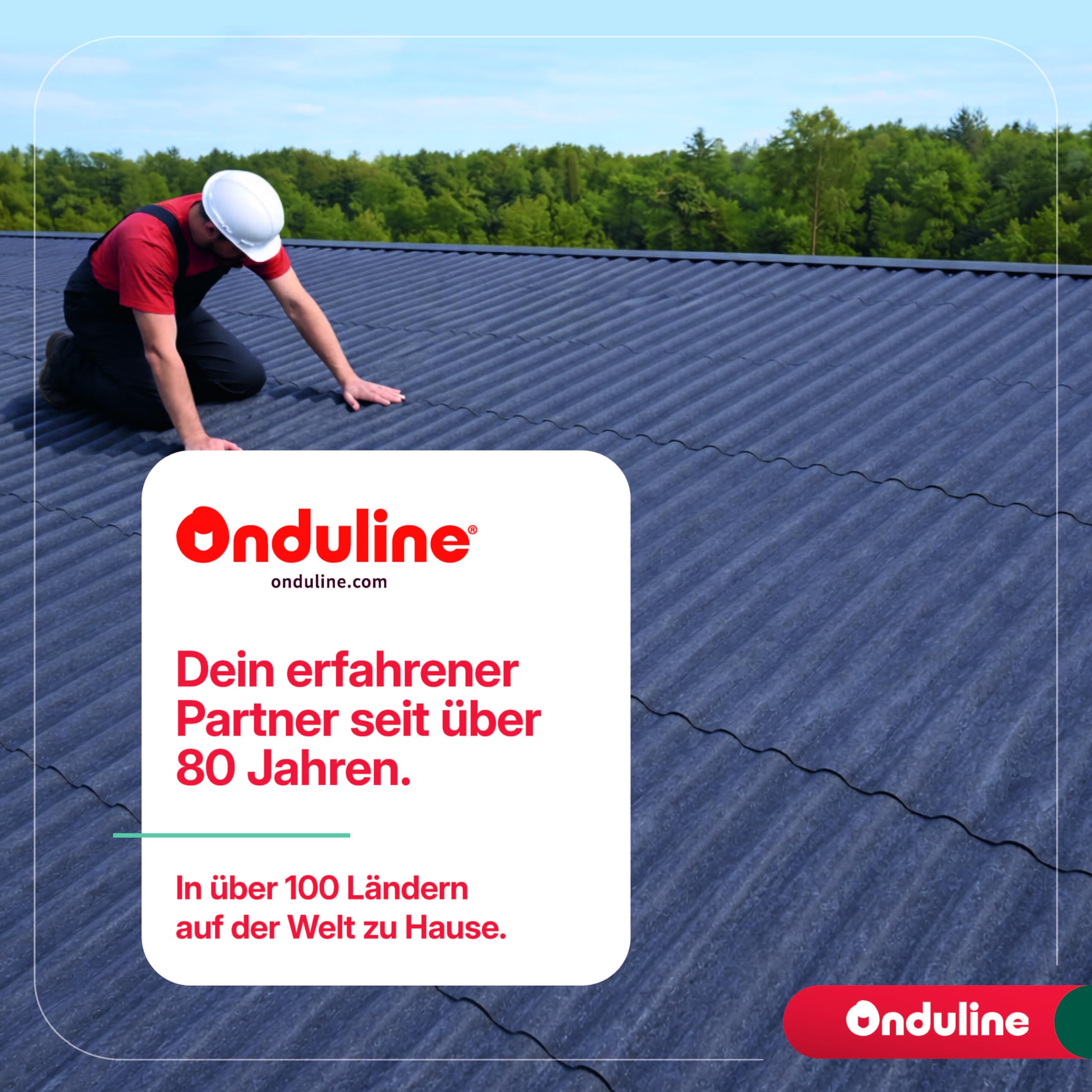 ONDUVILLA Dachplatten Bitumenwellplatten Dachsystem wetterfest langlebig 7er Set Anthrazit 2,17 m²