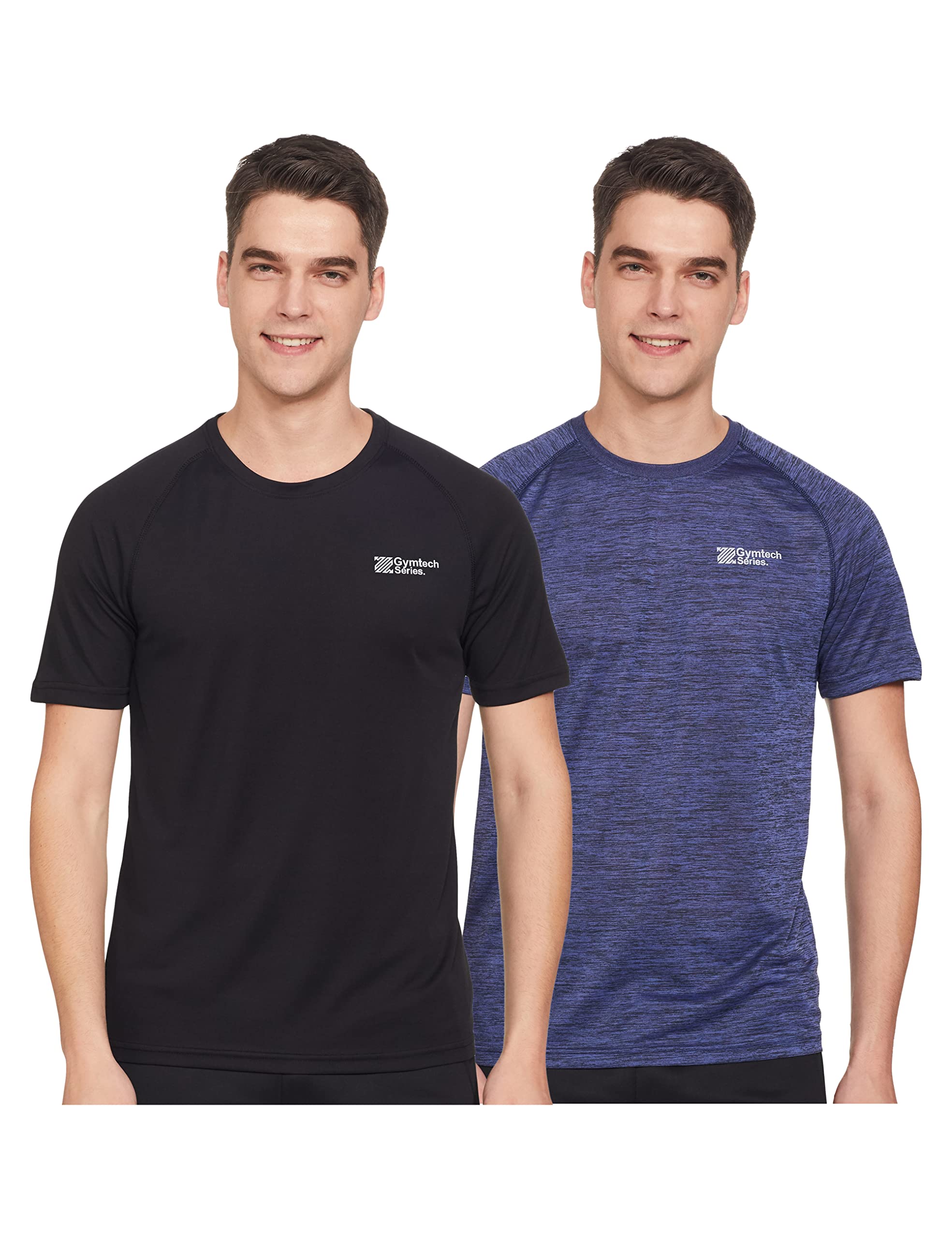 Max Men's Cotton Short Sleeves Regular Fit Crew Neck Solid T-Shirt- Pack of 2