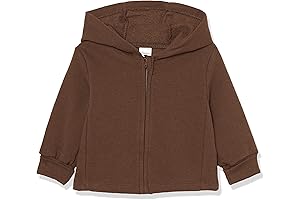 Zippin Soft 4-way Stretch Fleece Hoodie for Brown Toddler