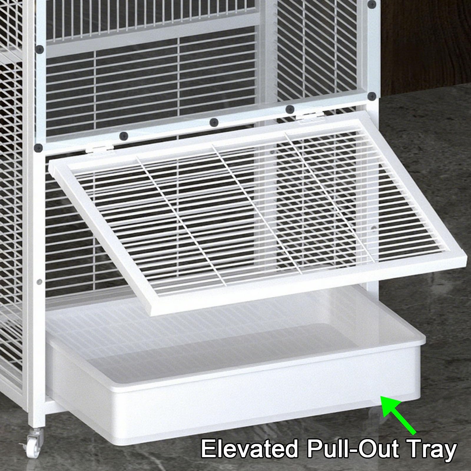 Cage à oiseaux avec toit ouvert - Volière d'intérieur pour perruches, calopsittes et conures