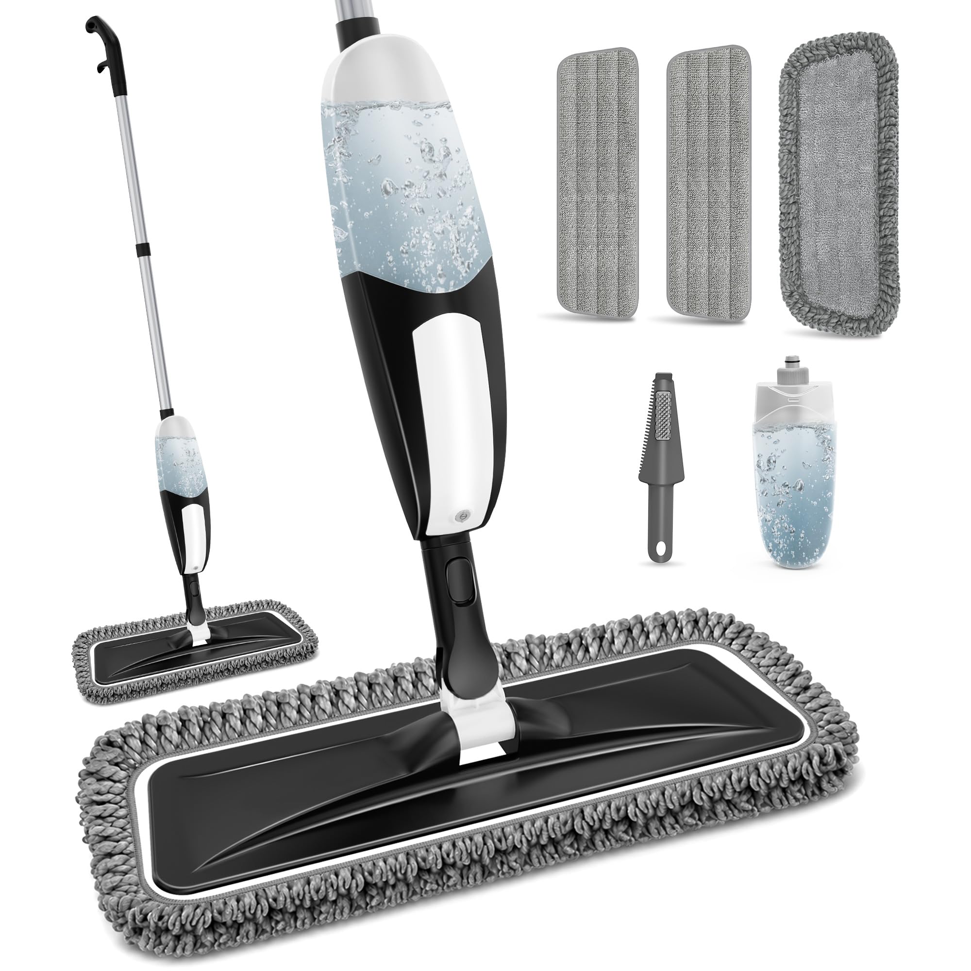 Spray Mop for Floor Cleaning with 3 Washable Microfiber Pads