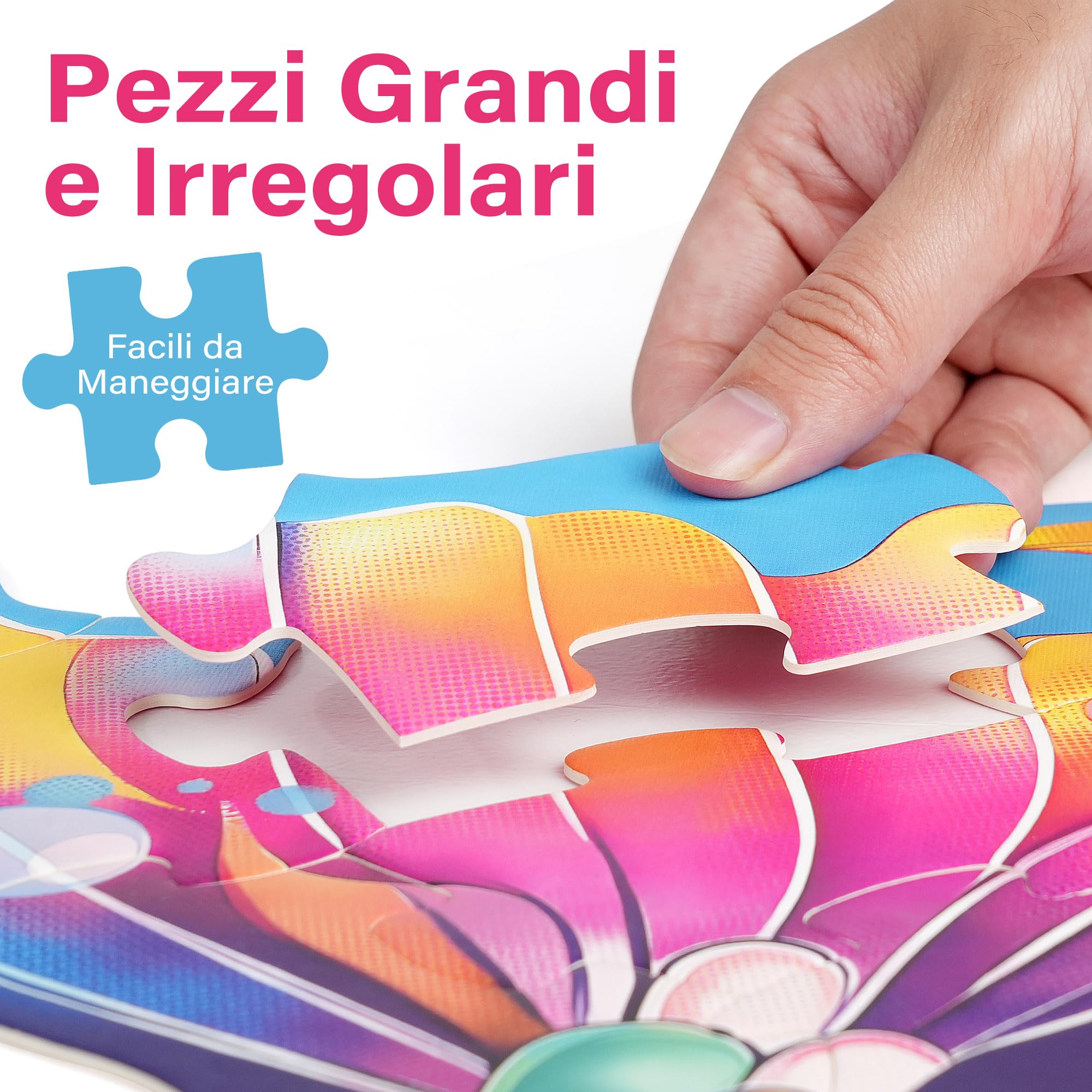 Puzzle Bambini 4 Anni XXL Sirene 52 Pezzi 66 x 70 cm Giochi Educativi 3-8 anni