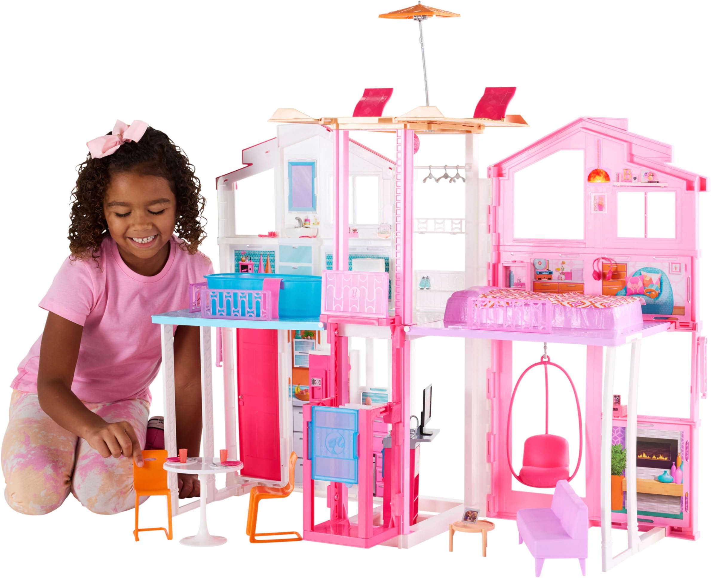 Barbie Cake Decorating Playset with Blonde Doll, Baking Counter and Toy Icing Pieces GFP59