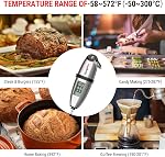TempPro TP02S Digital Food Thermometer for Cooking Bread Baking Sourdough Liquids, Meat Thermometer Digital with Super Long Probe for Kitchen BBQ Yogurt Candy Making Accessory (Previously ThermoPro)